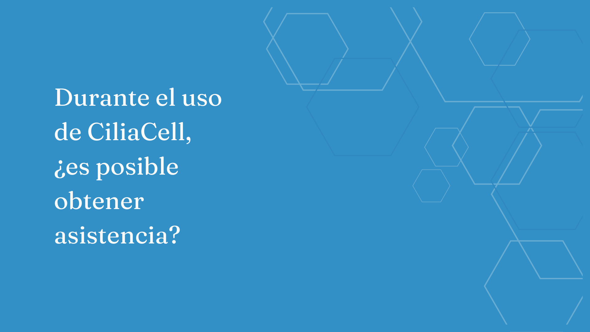 Cargar vídeo: Durante l'uso di Ciliacell: è disponibile assistenza?