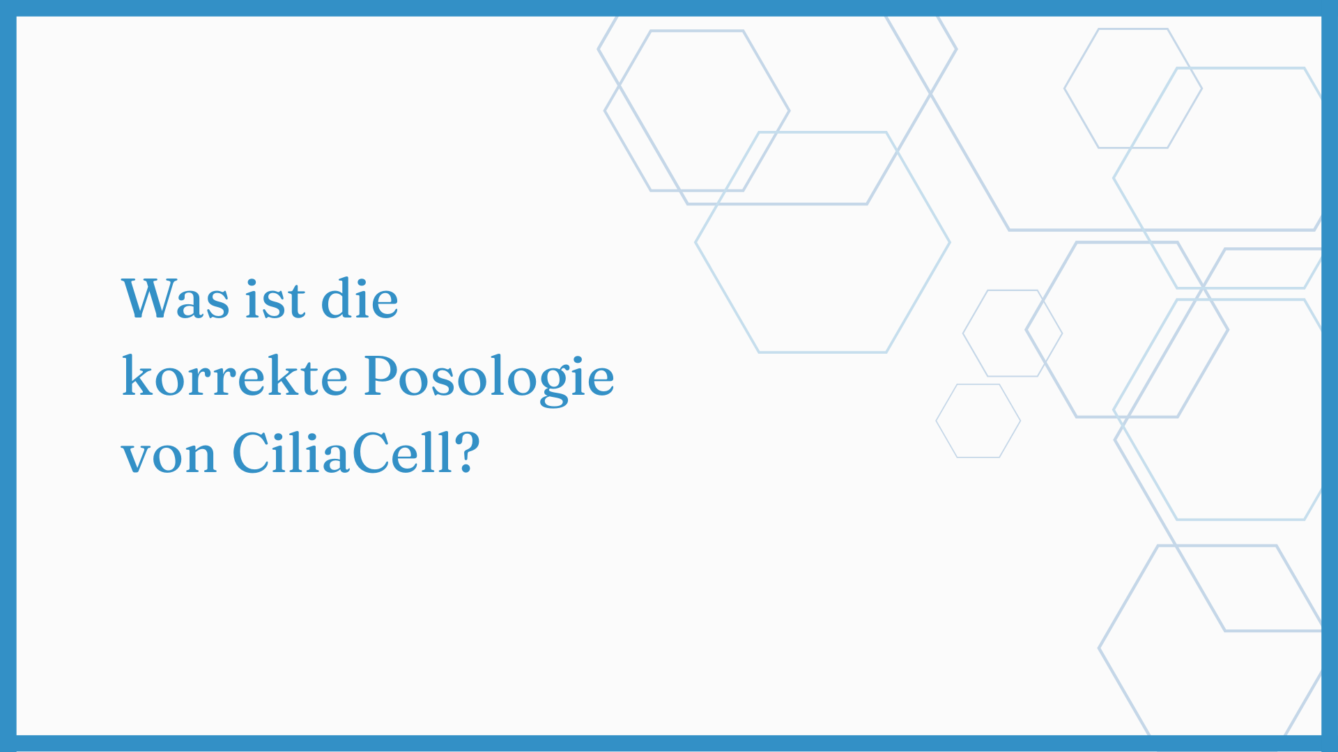 Video laden: Qual è il dosaggio corretto di Ciliacell?